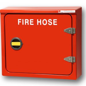 JB16R fire hose cabinet by Jo Bird shown in red RAL 3000
