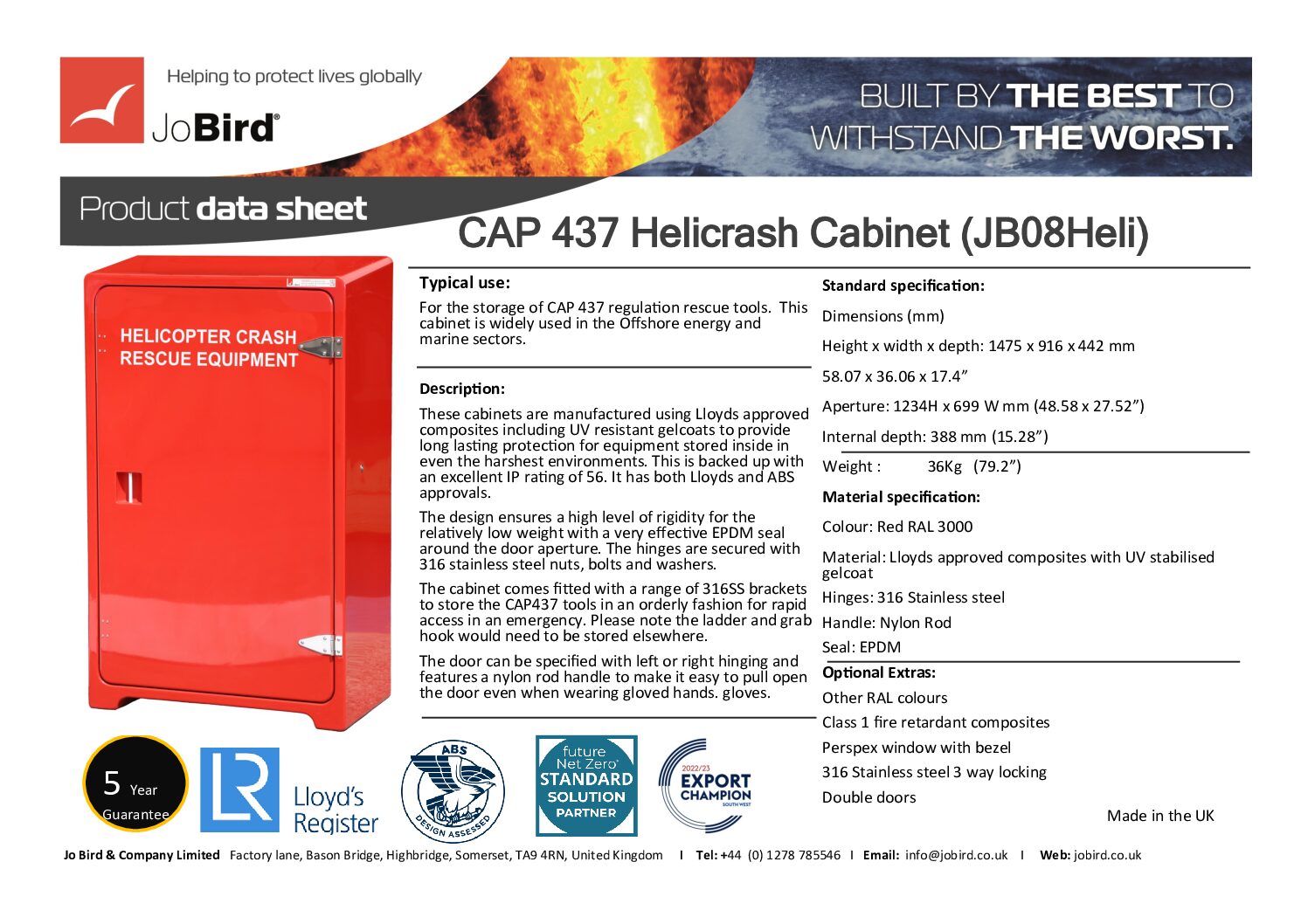 Helicopter rescue cabinet (JB08HELICRASH) - Image 2