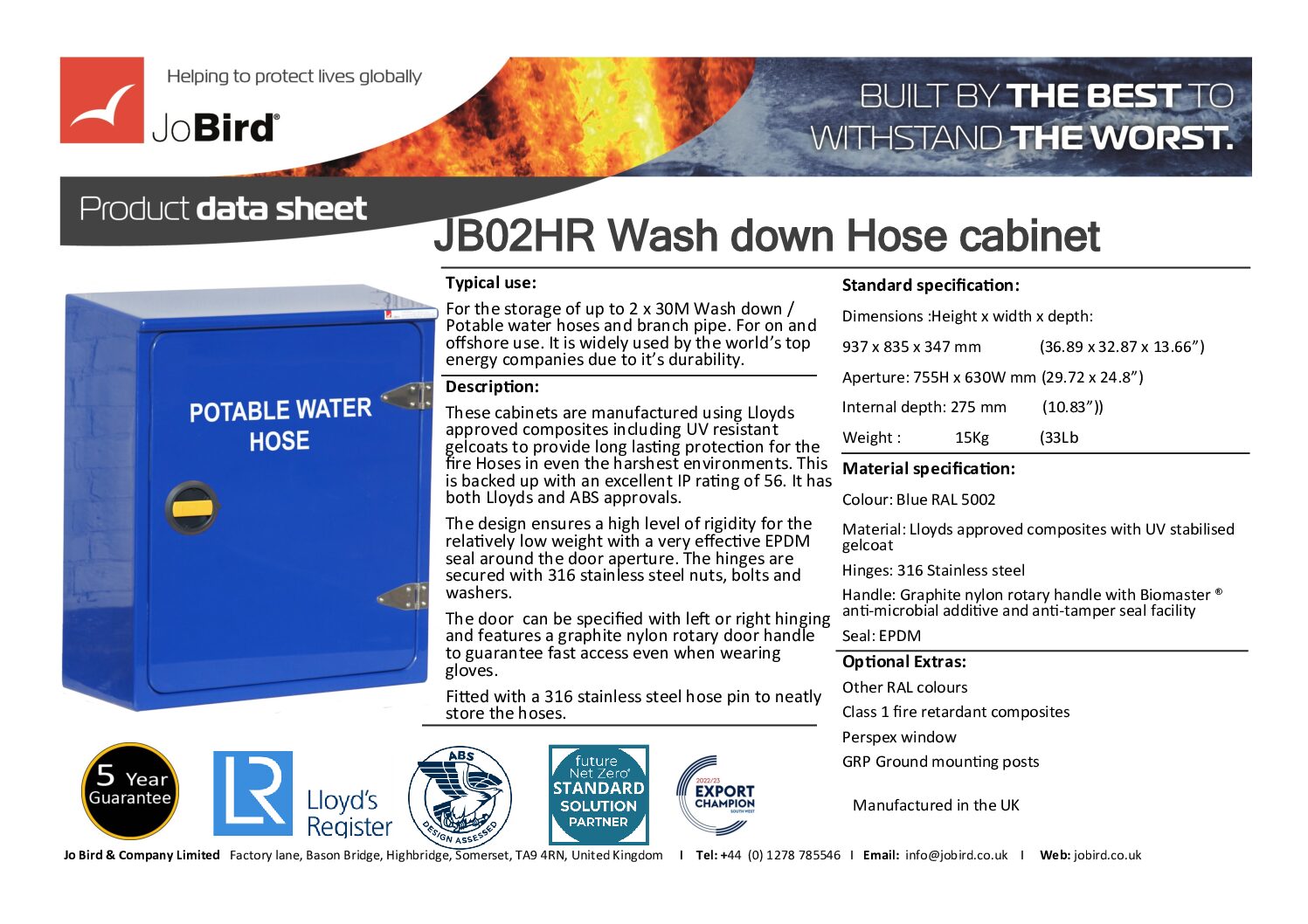 2 x 30M Wash down hose cabinet (JB02HR) - Image 2