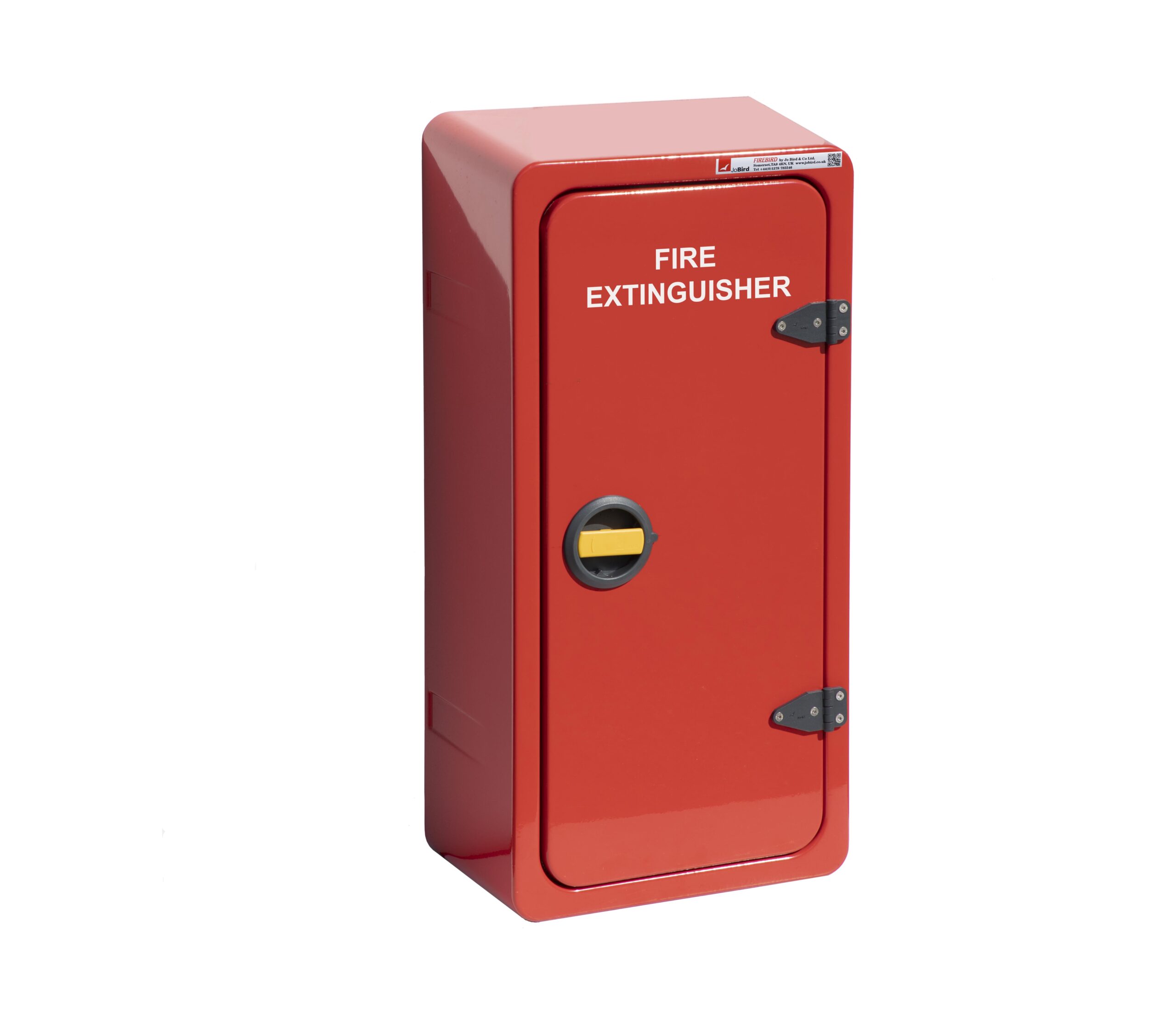 JB84 IMG_8350 rev 07.09 W JB84 5Kg CO2 fire extinguisher cabinet by Jo Bird. Shown in red RAL3000