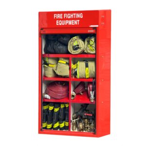 RS450FF Fire fighting equipment cabinet shown with gear fitted.