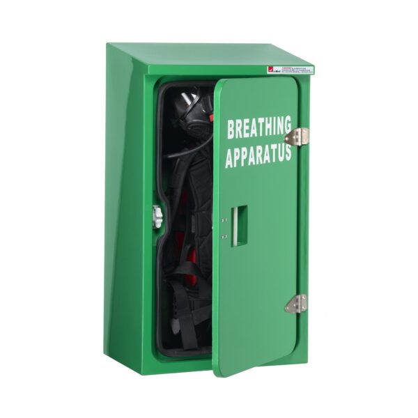JB13BA with door slightly open and SCBA inside