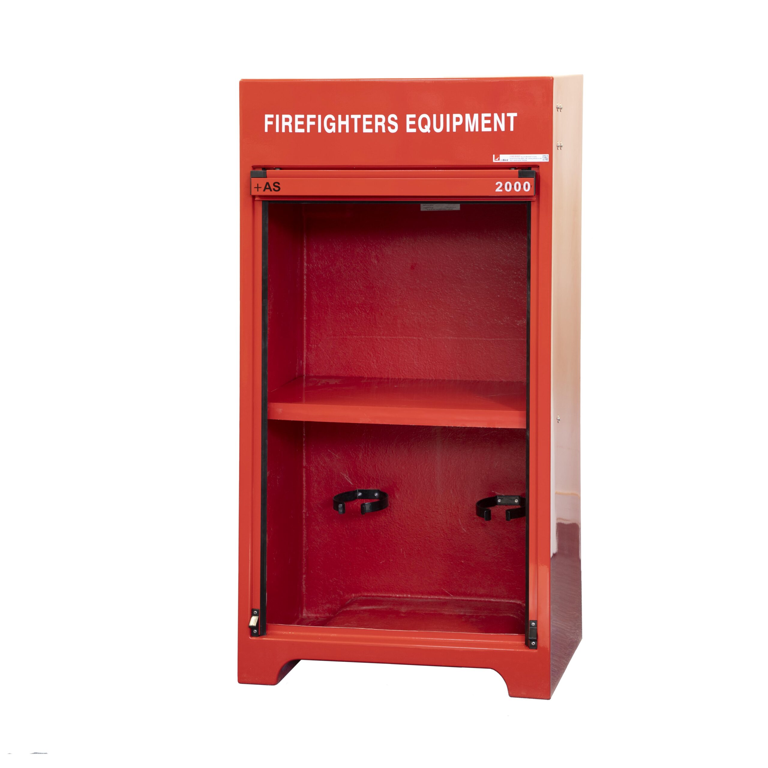 RS250.600FE Fire equipment cabinet with roller door open