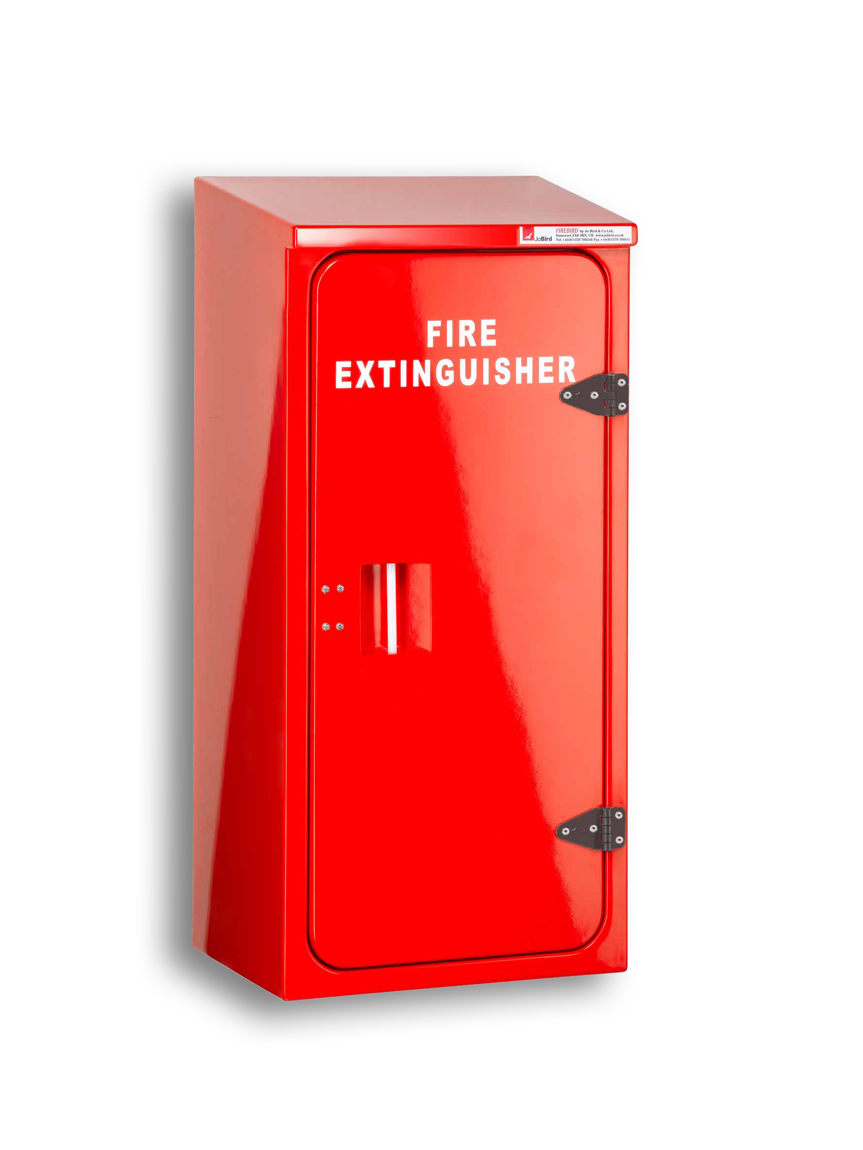 JB01 portable fire extinguisher cabinet by Jo Bird with door closed