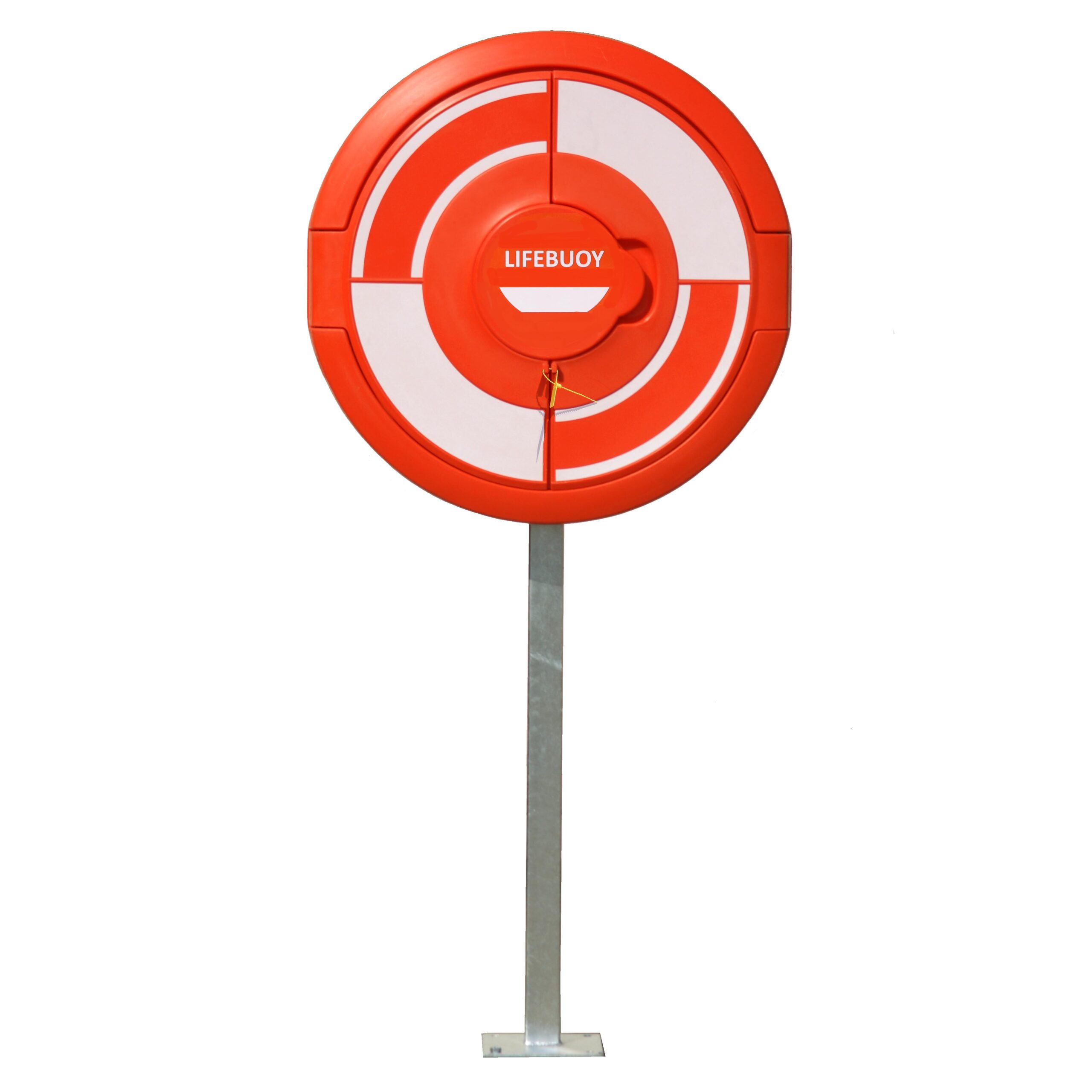 SOS700 Lifebuoy housing on optional Galvanised post