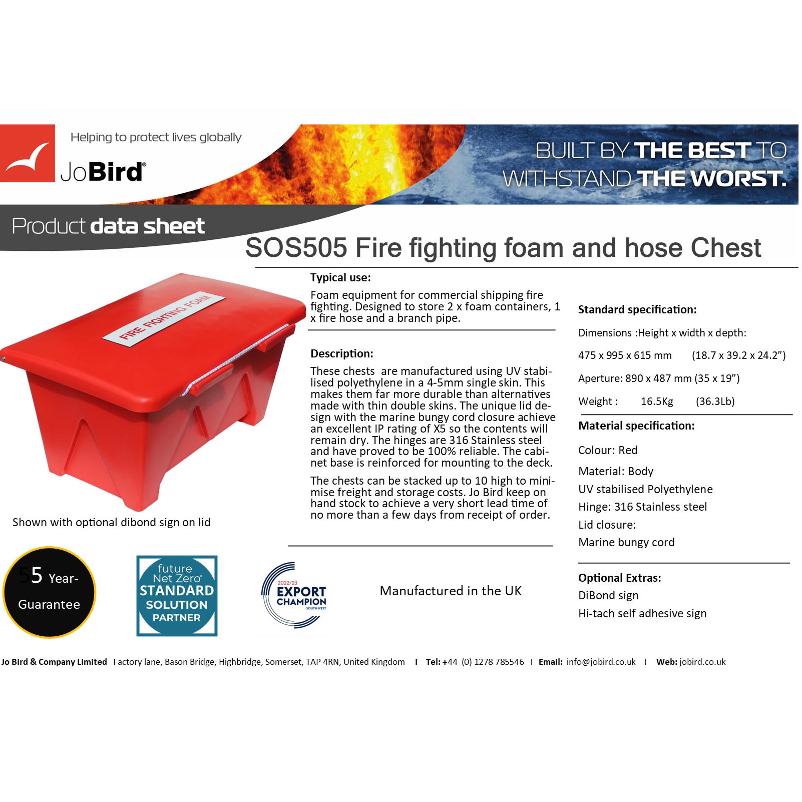 Fire Fighting equipment chest (SOS505) - Image 4