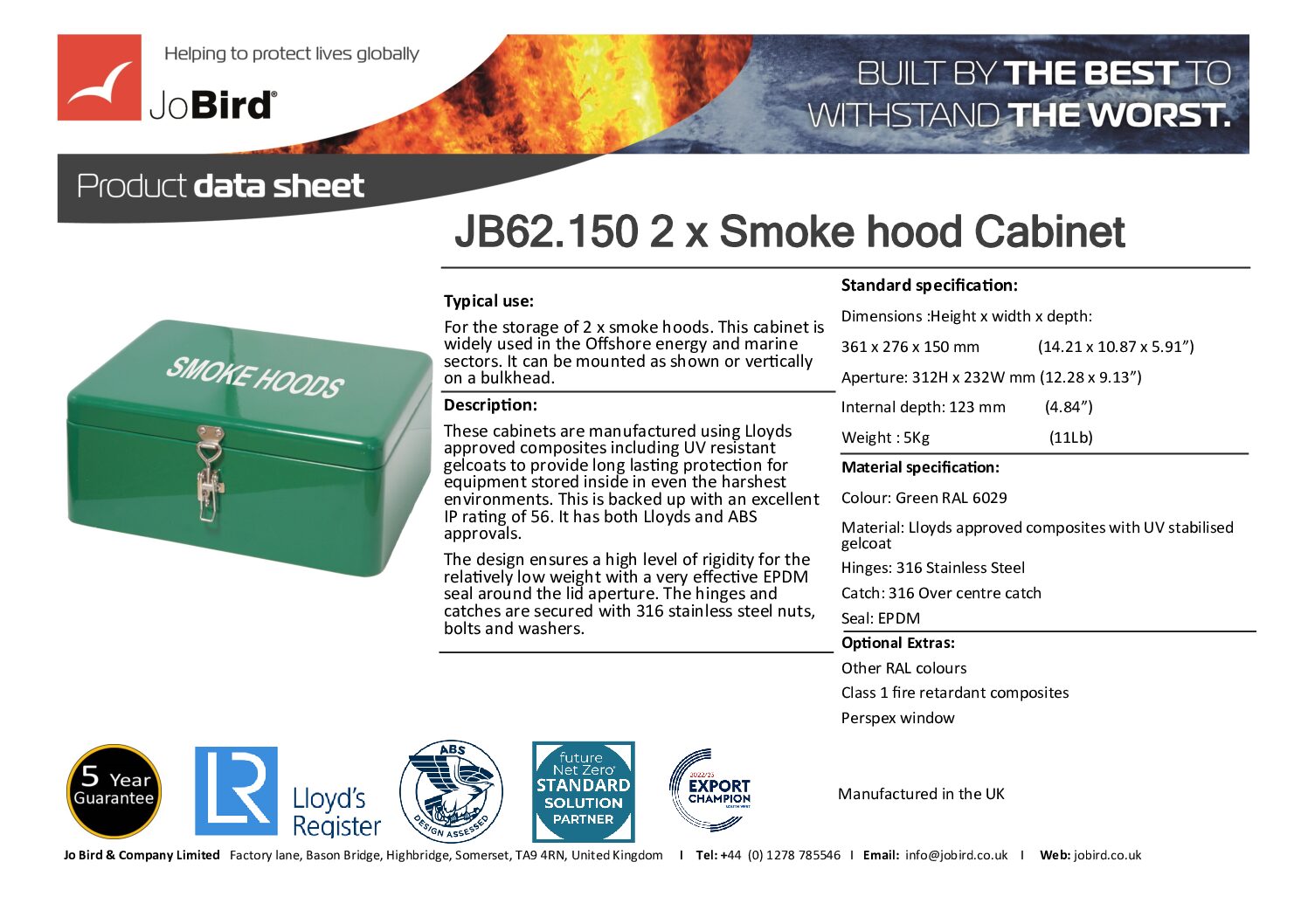 2 x Smoke hood cabinet (JB62.150) - Image 3