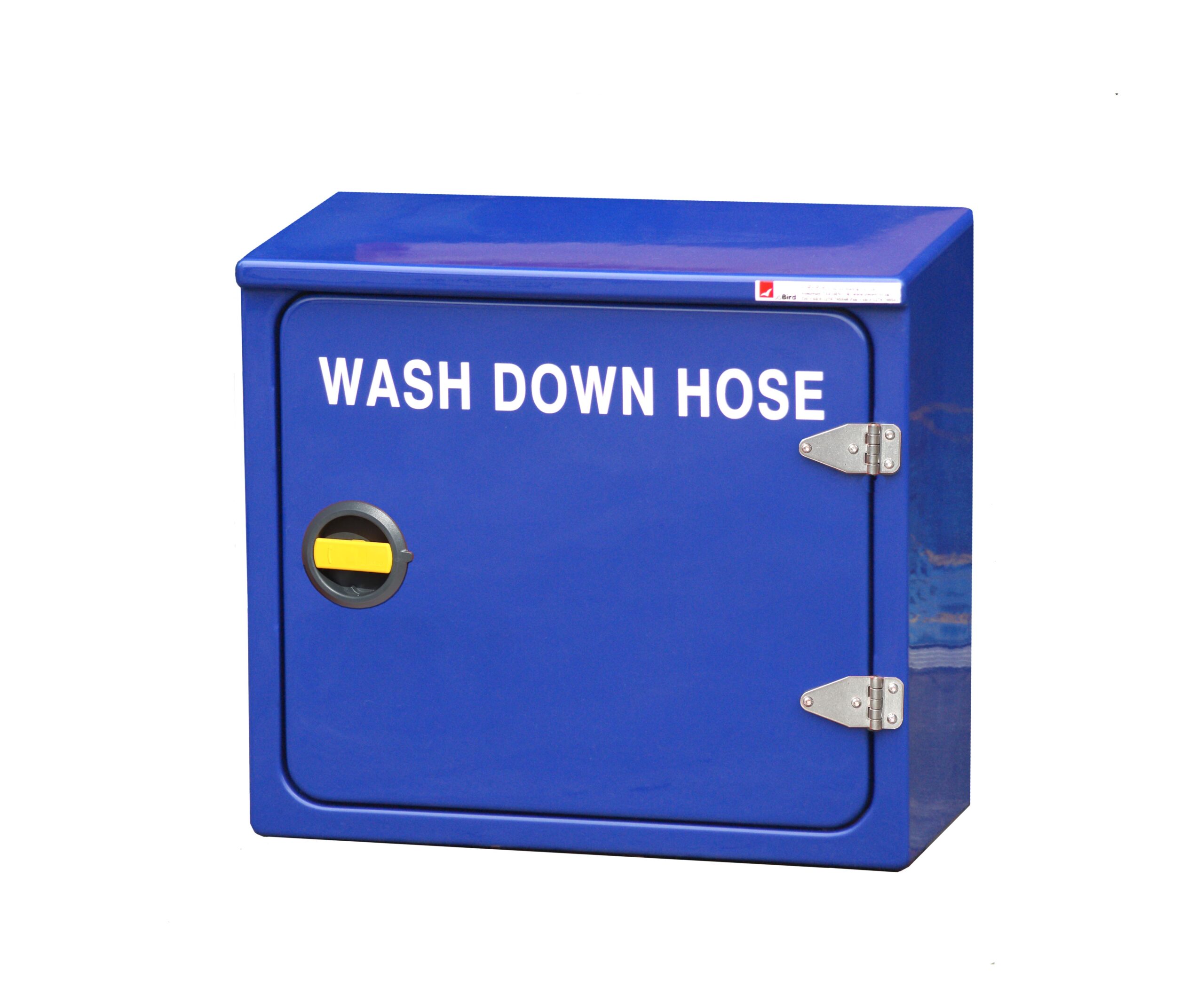 JB16R Wash down hose cabinet by Jo Bird. Shown in blue RAL5002