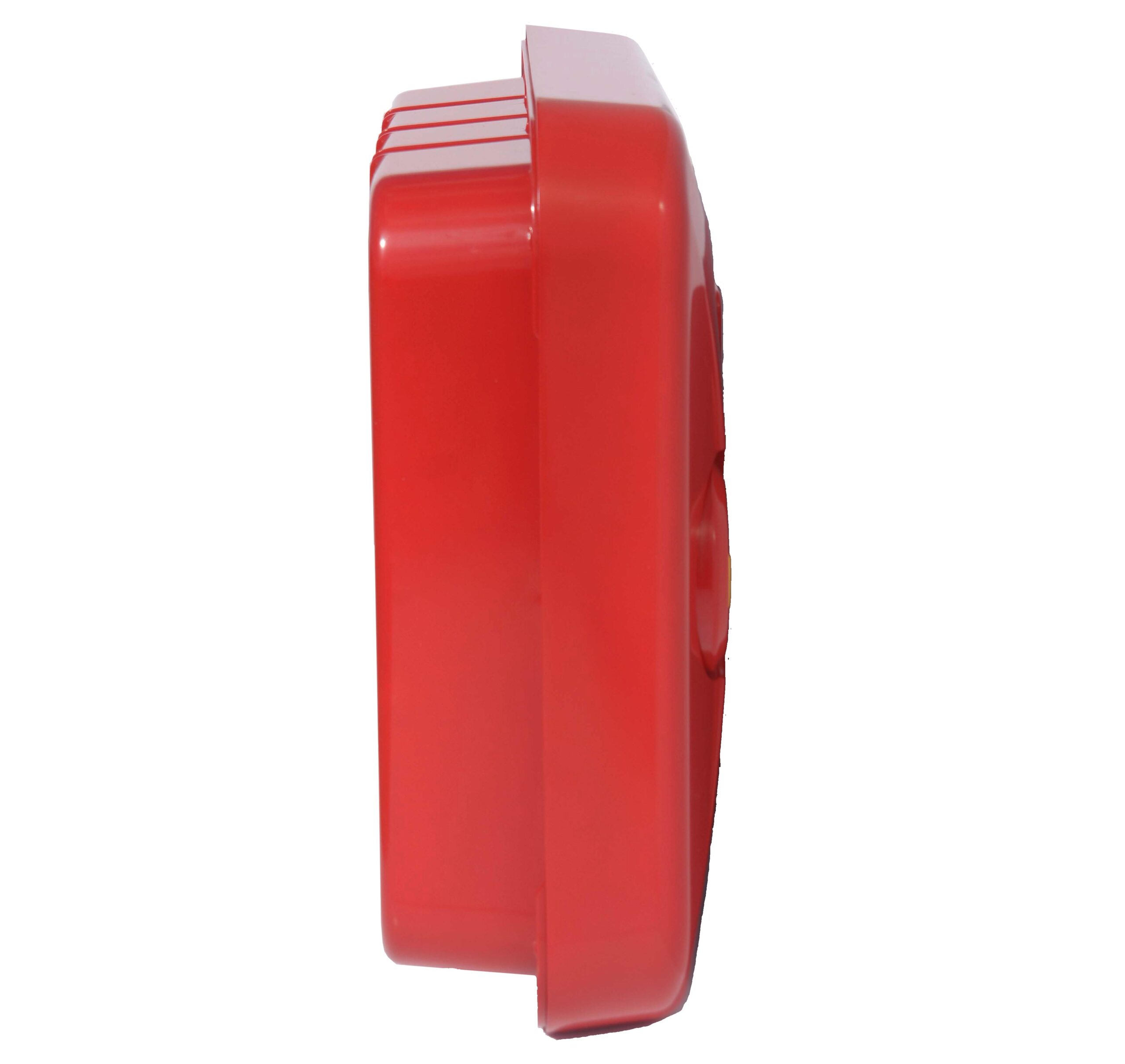 SOS300 fire hose cabinet side view. Shows compact design to minimise intrusion on ships decks.