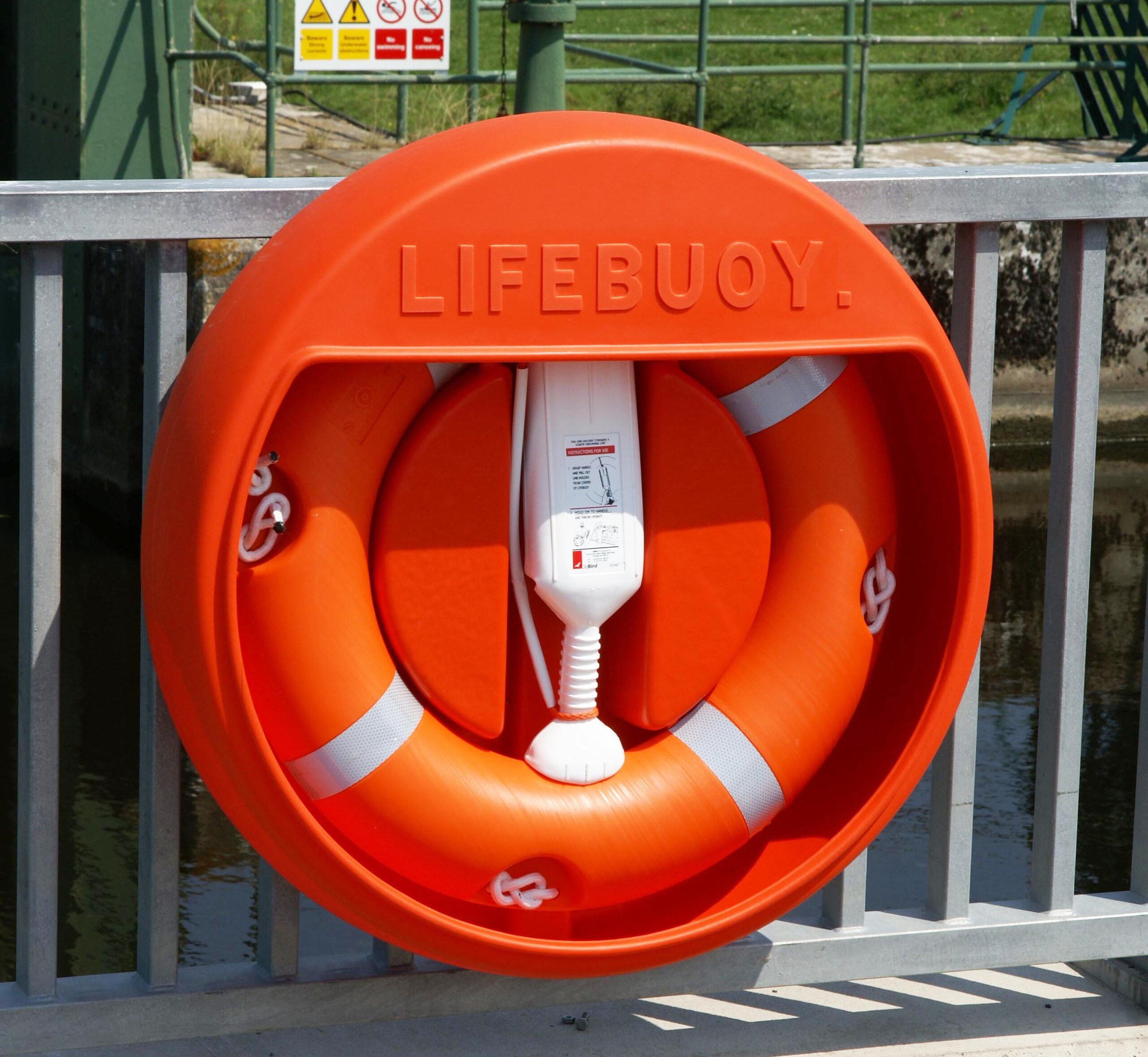 SOS4 shown mounted to railings. These can be vertical as shown, or horizantal