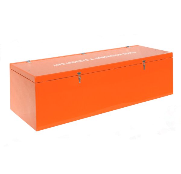 JB74FB Life jacket and immersion suit chest in orange