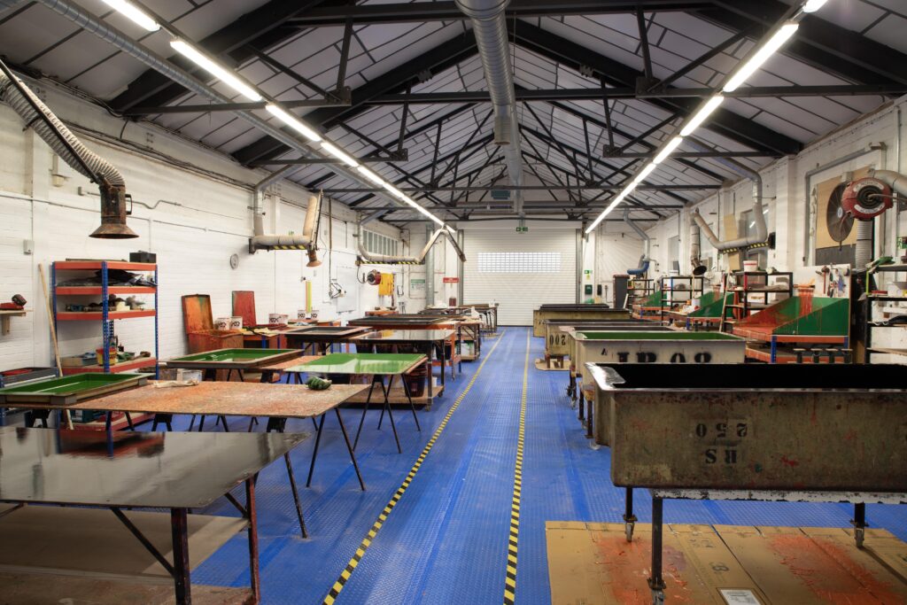 The silent factory but busy office. Just before heading towards Riches Cider farm for the Christmas lunch, Guy and Laxman drew raffle tickets for the lucky winners.