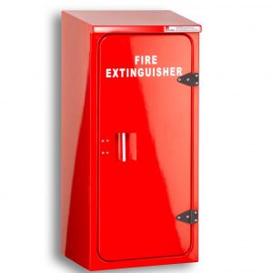 JB01 portable fire extinguisher cabinet by Jo Bird with door closed
