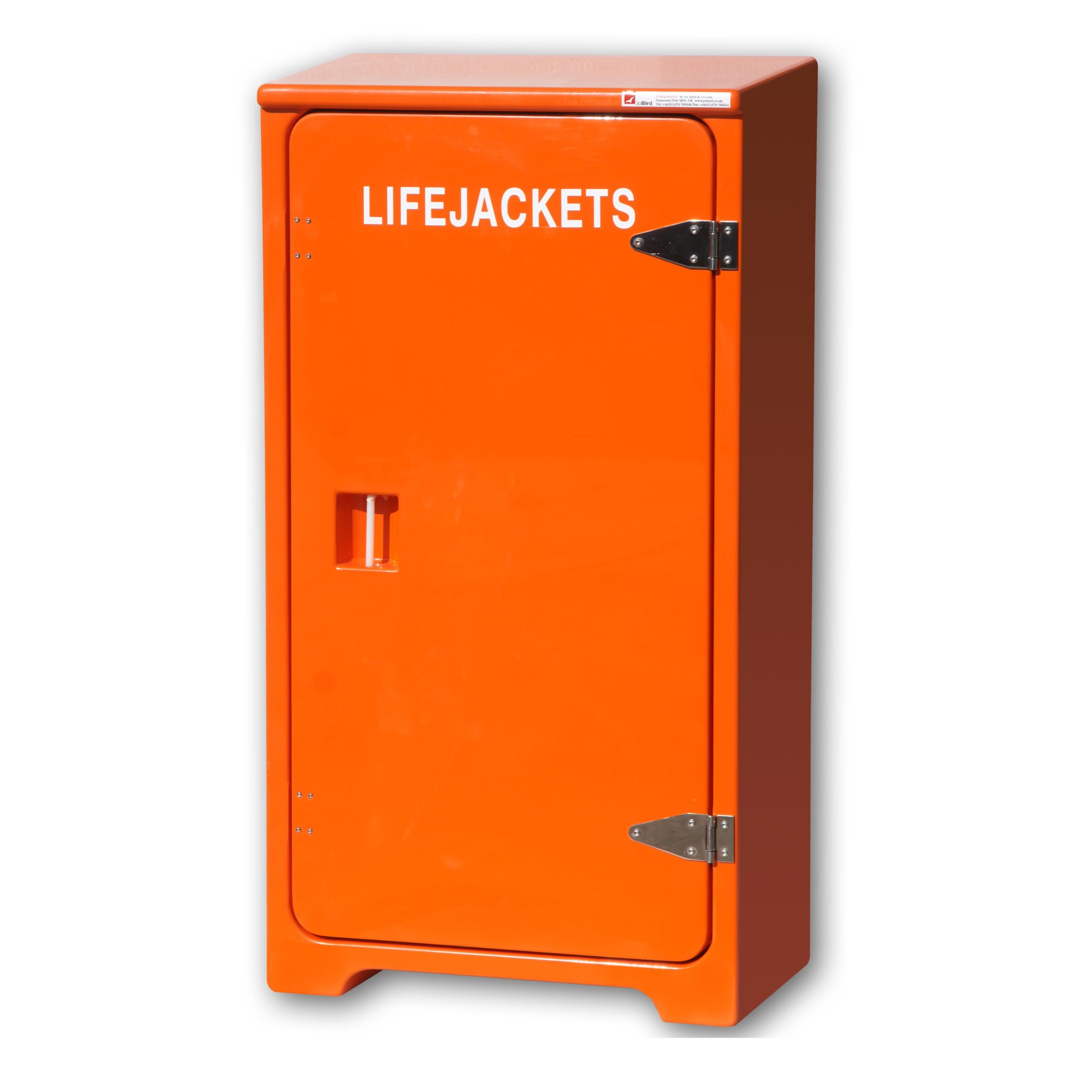 JB14LJ life jacket cabinet by Jo Bird in orange RAL 2009