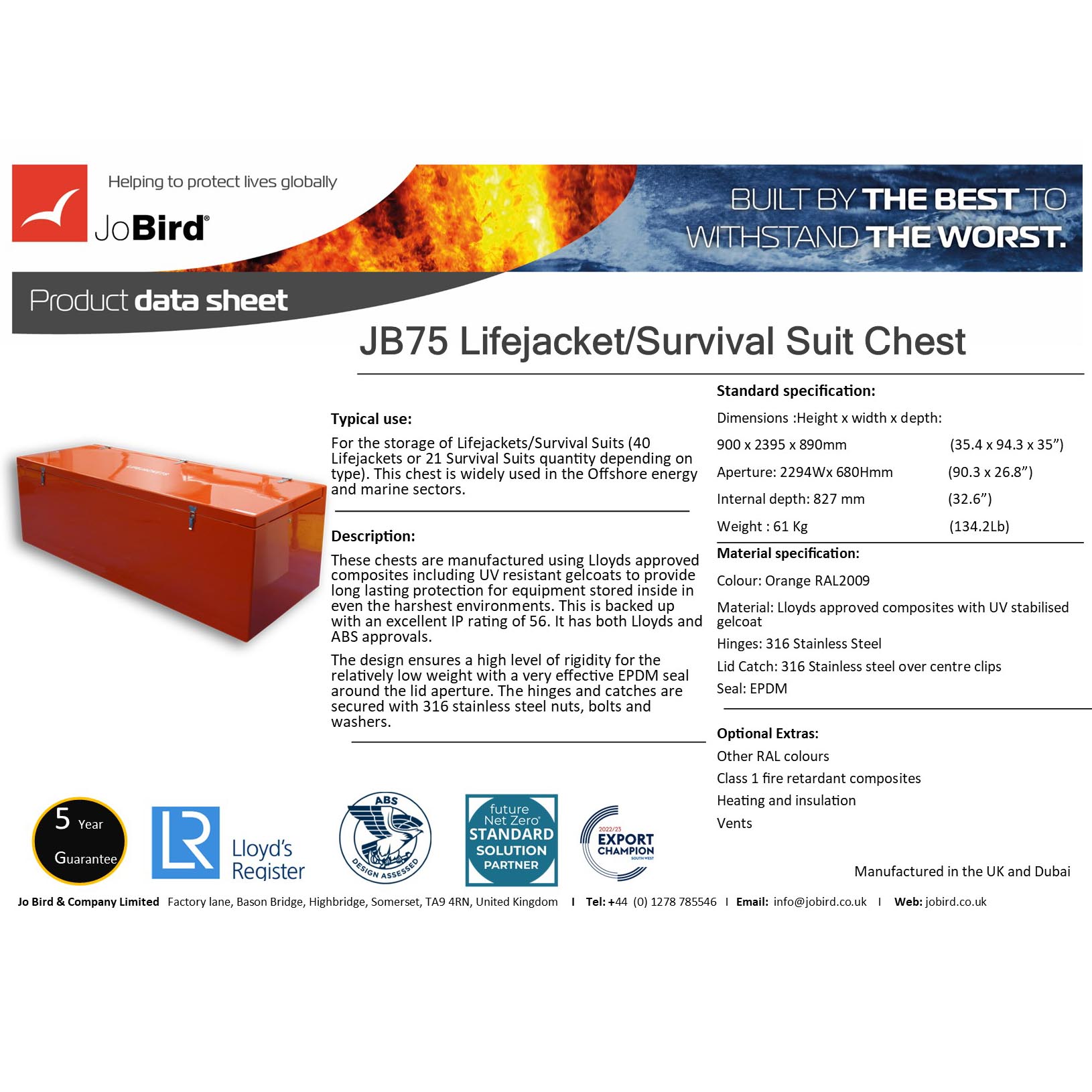 83 x Life jacket cabinet (JB75) - Image 7