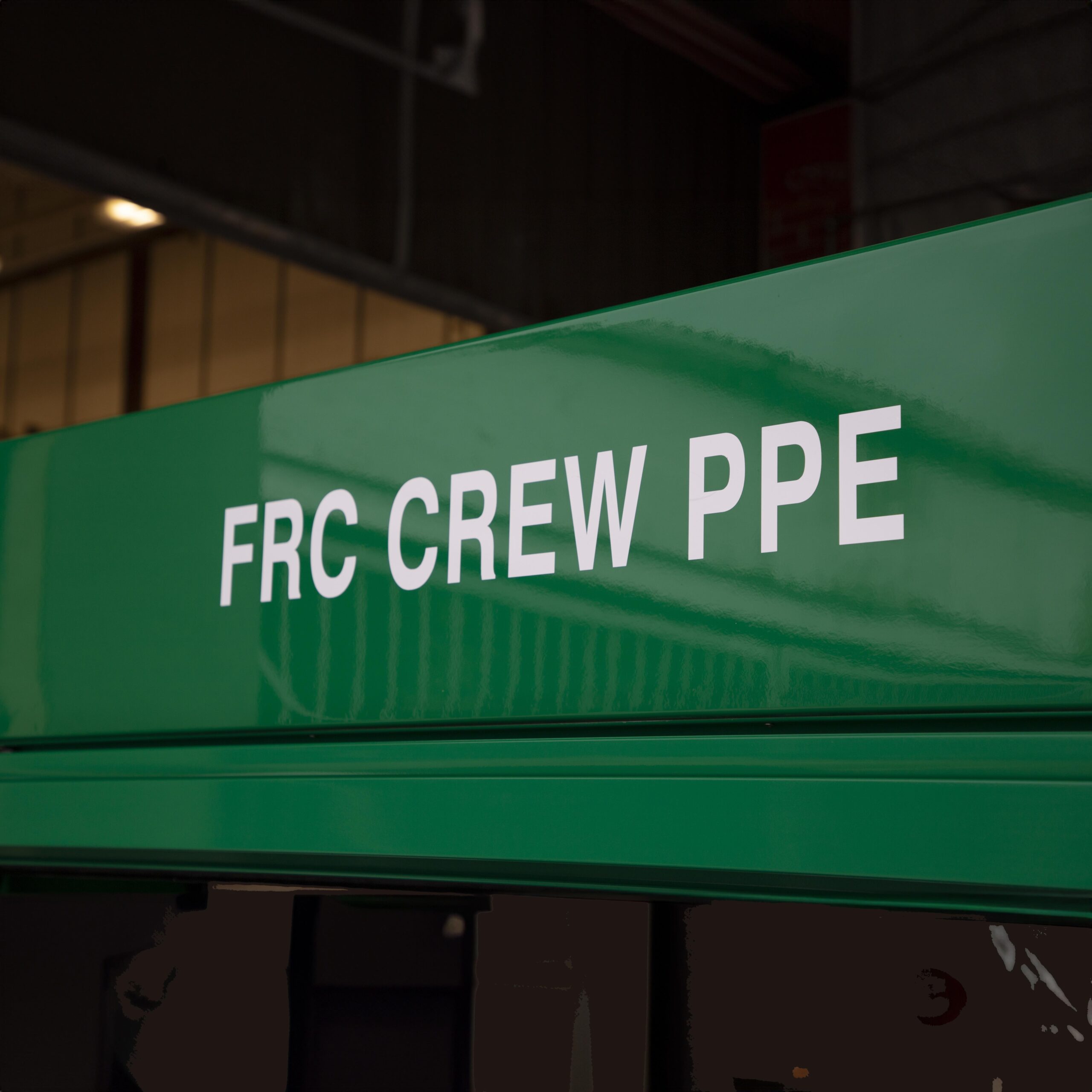 Vinyl lettering on RS300 FRC cabinet