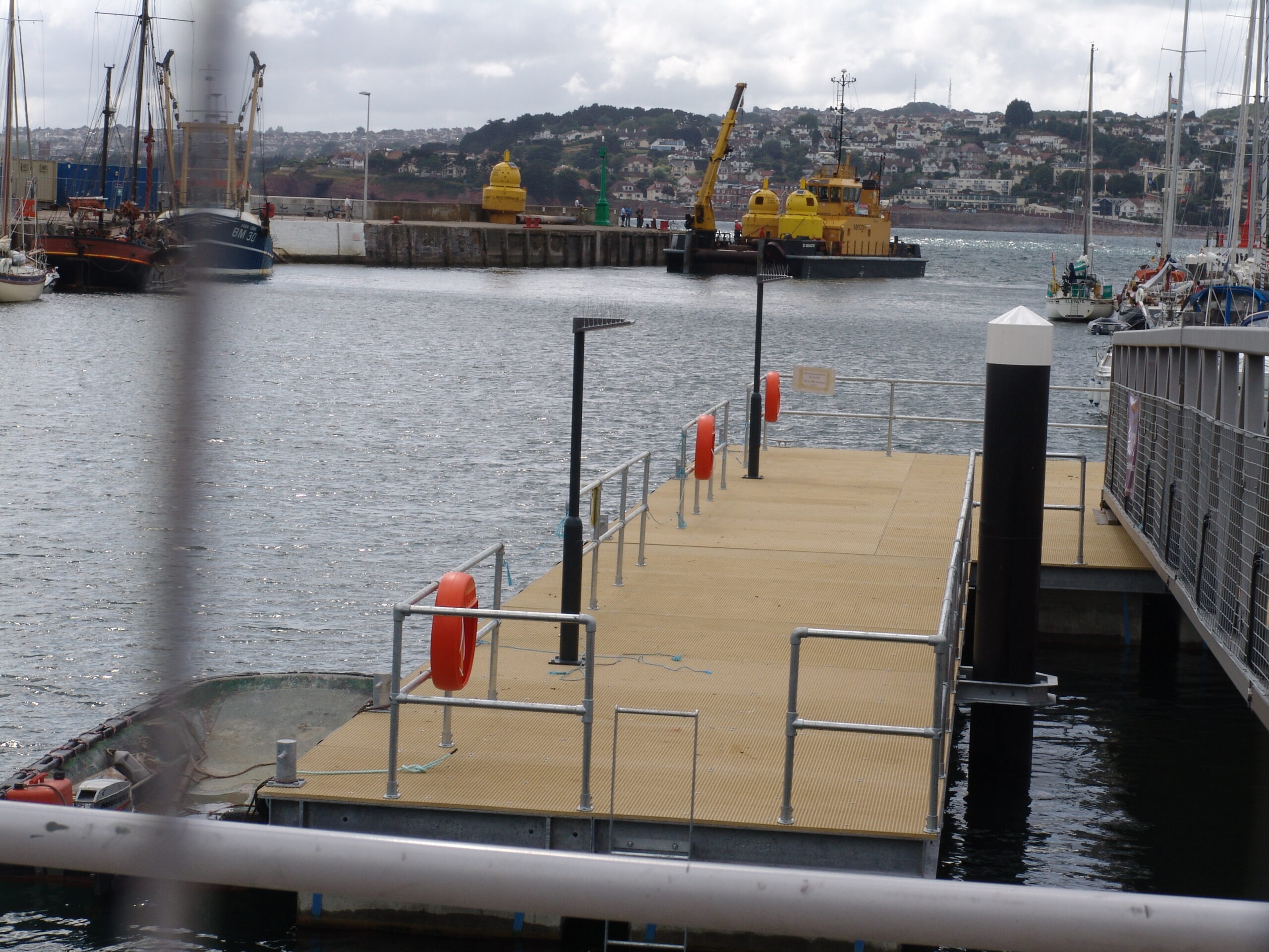 SOS7s rail mounted in Torquay marina