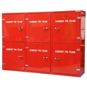 JB39 FFE cabinet by Jo Bird in red RAL 3000