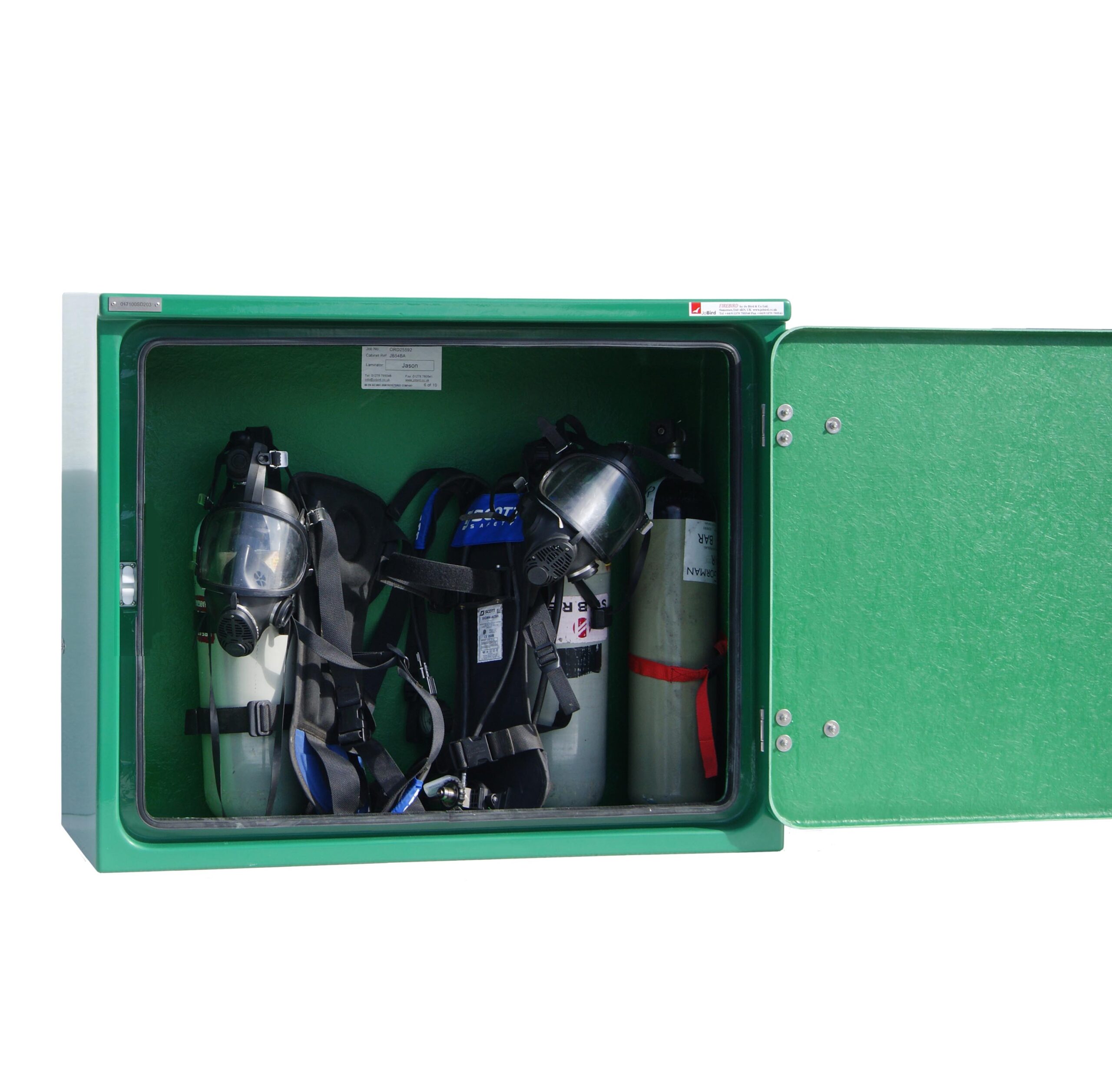 JB54BA with door open with 2 x SCBA inside