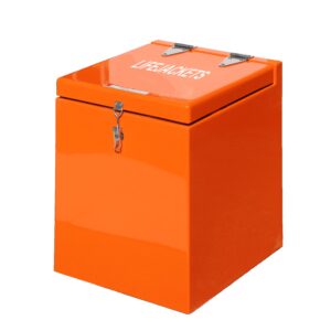 JB70 Lifejacket chest by Jo Bird. Shown in orange RAL 2009