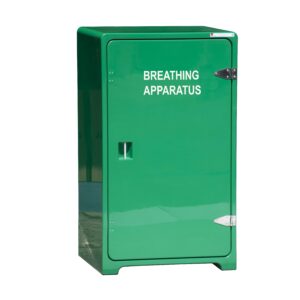 JB08BA Self contained breathing apparatus cabinet by Jo Bird. Shown in green RAL6029.
