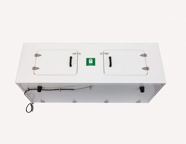 JB76 Overhead lifejacket chest in white